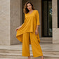 ⏰Last Day 60% Off💃Women's Chic Asymmetrical Top & Wide-Leg Pants Set