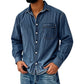 📢📢 59% OFF !! ⏰Men's Vintage Washed Denim Shirt with Pockets