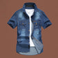 🧥Men's Casual Denim Short Sleeve Shirt