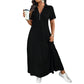 ⌛Limited-Time Offer-Women's Casual Solid Color Zipper Maxi Dress💃