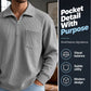 ⌛Limited-Time Offer🛍️Men's Casual Ribbed Half Zip Sweater