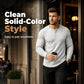 💪 Built to Flatter & Move | Men's Stretch-Rib Slim-Fit Henley Shirt