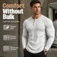 💪 Built to Flatter & Move | Men's Stretch-Rib Slim-Fit Henley Shirt
