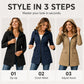 🌧️ Rain-Ready Comfort | Women's Water-Resistant Hooded Drawstring Jacket