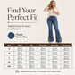 ✨ Flattering Everyday Style | Women's High-Waisted Western Flare Jeans