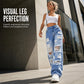 ⏰ Last Day Sale 58% Off | Women's Distressed High-Rise Wide-Leg Jeans