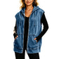 🧥 Seasonal Style | Women's Oversized Hooded Denim Vest Jacket