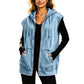 🧥 Seasonal Style | Women's Oversized Hooded Denim Vest Jacket