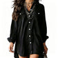 🌿 Easy, Breezy Comfort | Women's Cotton-Linen Long-Sleeve Shirt Dress