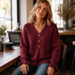 💥 Special Price Today | Women's Soft V-Neck Textured-Knit Sweater