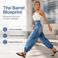 👖 Shape It Your Way | Women's High-Waisted Adjustable-Hem Barrel Jeans