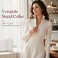 💖 Flattering Fit, Easy Comfort | Women's Ribbed Knit Half-Zip Slim-Fit Dress