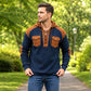 🧶 Rugged Details, Easy Comfort | Men's Waffle-Knit Lace-Up Hooded Sweatshirt
