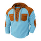 🧶 Rugged Details, Easy Comfort | Men's Waffle-Knit Lace-Up Hooded Sweatshirt