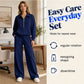💖 One Set, Endless Ease | Women's Half-Zip Top & Wide-Leg Pants 2-Piece Set⚡Free shipping