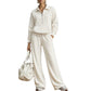 💖 One Set, Endless Ease | Women's Half-Zip Top & Wide-Leg Pants 2-Piece Set⚡Free shipping