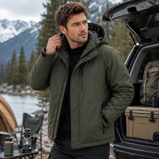 ❄️🛡️ Windproof Protection | Men's Hooded Thermal-Lined Shell Jacket⚡ Free shipping