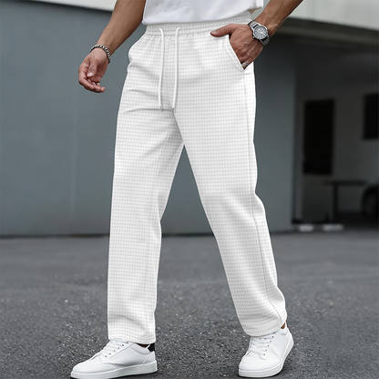 🍂✨Men's Waffle Knit Drawstring Casual Pants – Comfortable, Relaxed & Effortlessly Stylish