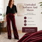 ✨Women's Velvet High-Waist Wide-Leg Pants
