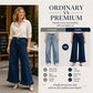 Women's Chic Ruffled Hem Straight Leg Jeans