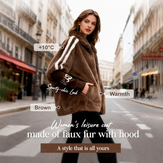 Women's Casual Hooded Zip-Up Coat
