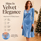 💫 Latest Design | Women's Criss-Cross V-Neck Velvet Midi Dress