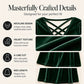 Women's Criss-Cross V-Neck Velvet Midi Dress
