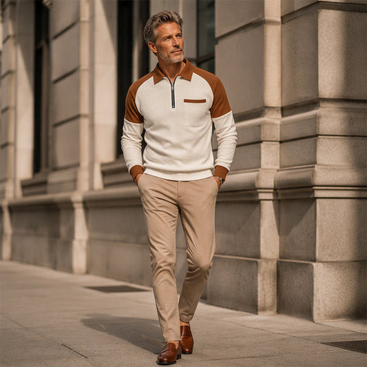 🔥 Limited-Time Deal | Men's Waffle-Knit Quarter-Zip Sweatshirt