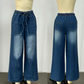 💥 Special Price Today | Women's Elastic-Waist Wide-Leg Denim Pants