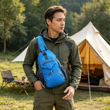 🎒 Everything Within Reach | Men's Multi-Pocket Oxford Sling Crossbody Bag