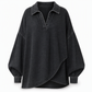 💙 Relaxed Fit, Standout Shape | Women's V-Neck Batwing Denim Pullover
