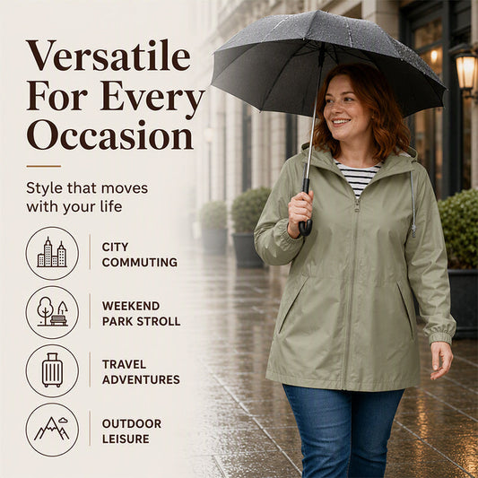 🌧️ Ready When the Weather Turns | Women's Waterproof Hooded Outdoor Jacket