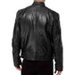 💯 Premium Look, Everyday Ease | Men's PU Leather Stand-Collar Zip-Up Jacket
