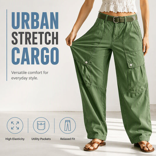 💥 More Pockets, More Freedom | Women's Loose Stretch Cargo Pants