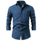 🏷️ Factory-Direct Deal | Men's Lightweight Denim Long-Sleeve Shirt