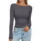 💖 Latest Design | Women's Boat-Neck Ribbed Knit Top