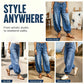 👖 One Pair, Two Silhouettes | Women's High-Waisted Balloon Jeans with Drawstring Cuffs