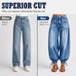 👖 One Pair, Two Silhouettes | Women's High-Waisted Balloon Jeans with Drawstring Cuffs