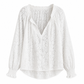 👚✨Women's Elegant Loose Fit Long Sleeve Lace Pullover Blouse