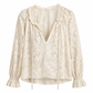 👚✨Women's Elegant Loose Fit Long Sleeve Lace Pullover Blouse