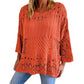 🌸 New Arrival | Women's Hollow-Out Crochet Relaxed Knit Sweater