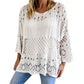 🌸 New Arrival | Women's Hollow-Out Crochet Relaxed Knit Sweater