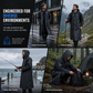 🌧️ Stay Dry, Keep Moving | Long Hooded EVA Waterproof Raincoat Poncho