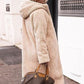 🔄 One Coat, Two Looks | Women's Reversible Plush-Lined Hooded Long Coat⚡Free shipping