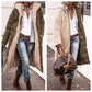 🔄 One Coat, Two Looks | Women's Reversible Plush-Lined Hooded Long Coat⚡Free shipping