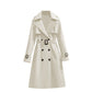 🏷️ Polished from Work to Dinner | Women's Mid-Length Draped Trench Coat