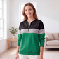 🎨 Bold Color-Block, Easy Half-Zip Style | Women's Relaxed Sweatshirt