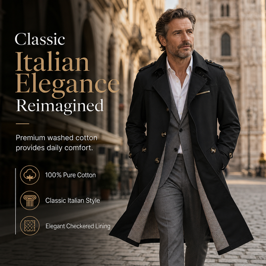 🧥 Washed Cotton, Sharper Long-Line Fit | Men's Casual Windbreaker
