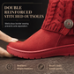 🥾 Warm Steps, Steady Grip | Women's Suede Faux-Fur Mid-Calf Boots