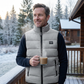 🦺 Warm Core, Free Movement | Men's Padded Stand-Collar Zip-Pocket Vest